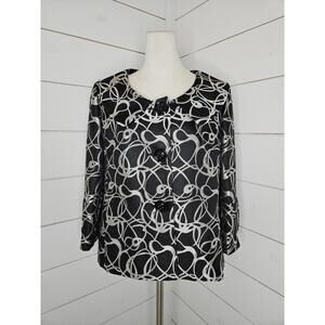 Kasper size 14 black with silver blazer. Old money style.
